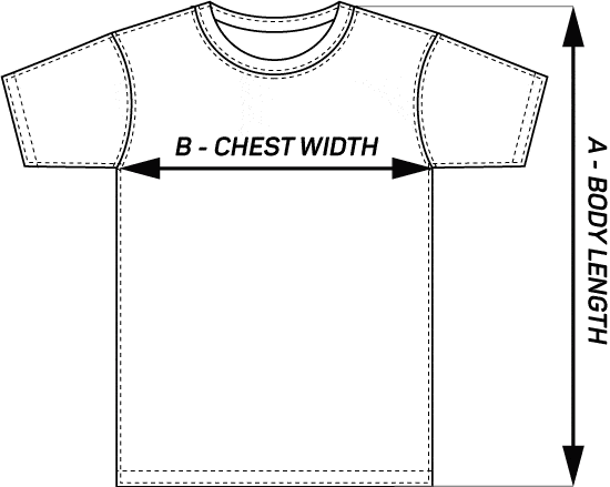 Jerseys Clinic - Custom Man Running T-shirt - Sizing Chart