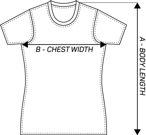 Jerseys Clinic - Custom Woman T-shirt - Sizing Chart
